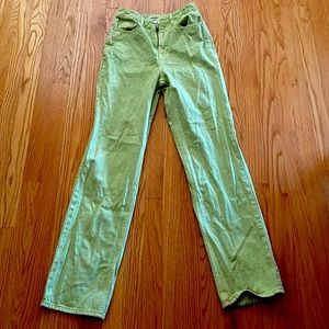 Pac sun 90’s boyfriend jeans, 25 size. Worn once, great condition, mint green.